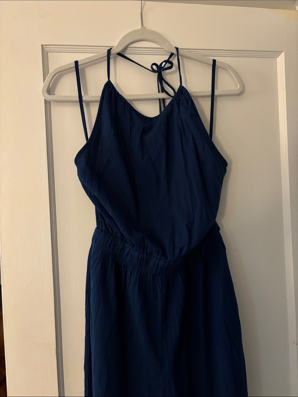 Aerie Navy Halter Jumpsuit